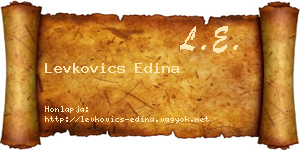 Levkovics Edina névjegykártya